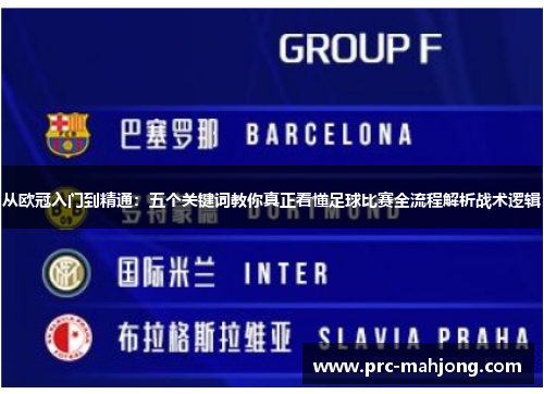 从欧冠入门到精通：五个关键词教你真正看懂足球比赛全流程解析战术逻辑
