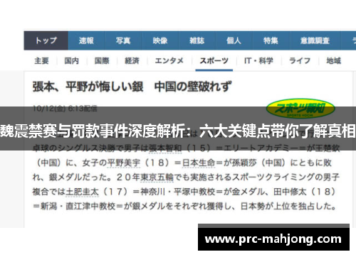 魏震禁赛与罚款事件深度解析:六大关键点带你了解真相 魏震禁赛与罚款事件深度解析:六大关键点带你了解真相